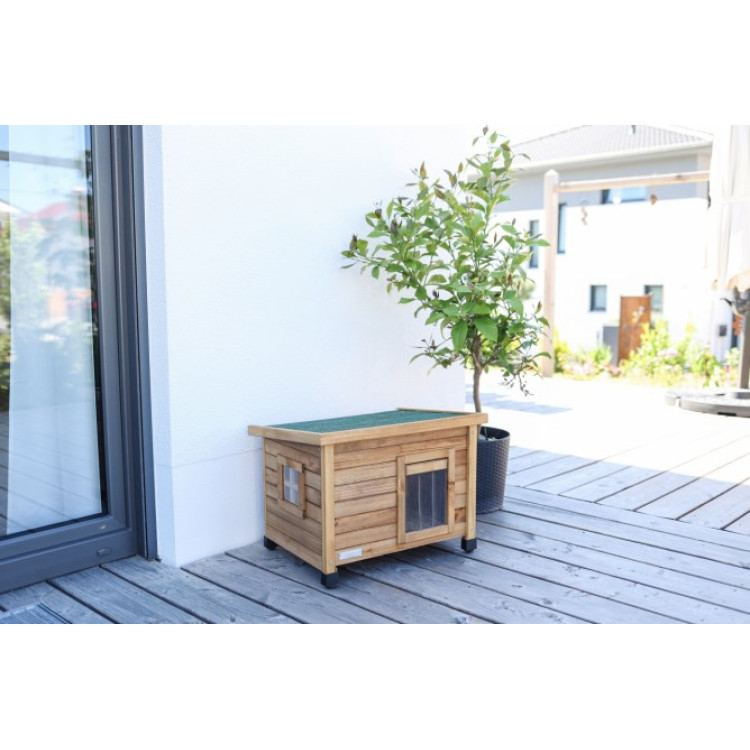 Agrofortel Bouda kočičí, domeček RUSTICA hnědá, 57 x 45 x 43 cm (obrázek 5)