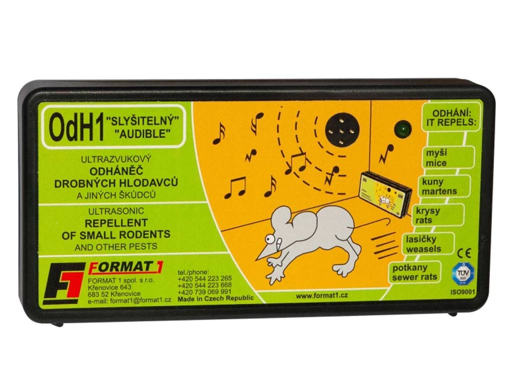 Agrofortel OdH1 slyšitelný plašič na myši, odháněč na myši, plašič kun - Adaptér