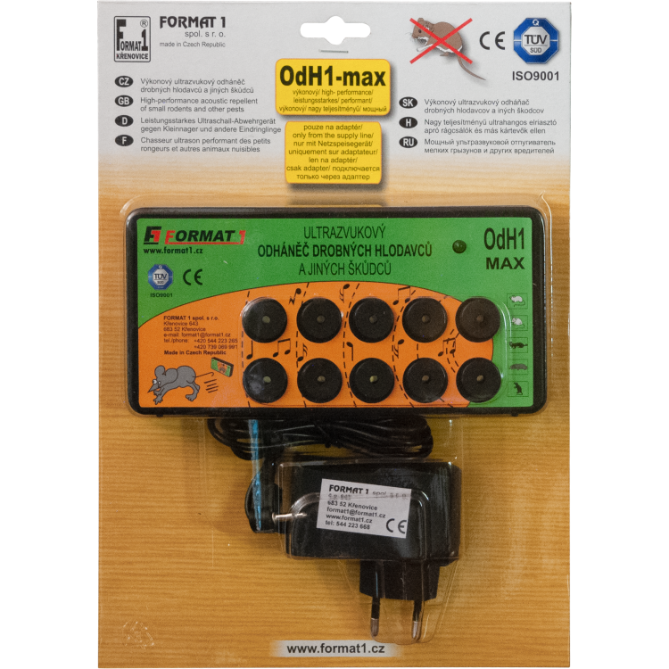 Agrofortel OdH1-MAX plašič na myši, odháněč na myši, plašič kun  včetně adaptéru