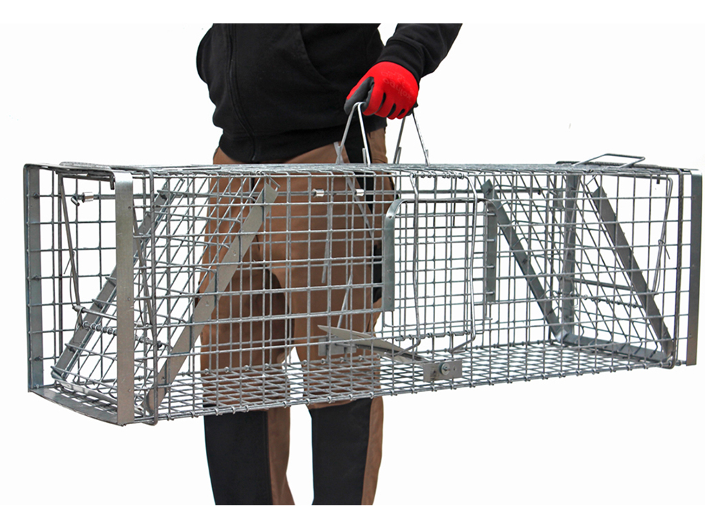 Bravson Profesionální past na lišky, kuny, vydry a kočky TRAP H118x34x34V2 - Obrázek 3