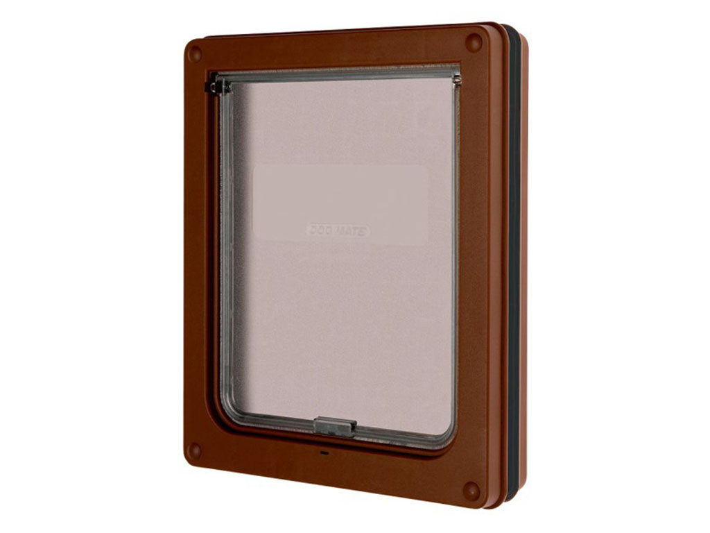 Dvířka pro psy a kočky KERBL 80883 DOG MATE - 215B, 2-cestná, hnědá