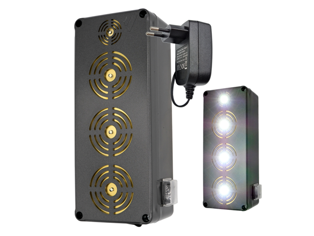 Bravson Vodotěsný ultrazvukový odpuzovač na kuny a myši VIANO OD16 KING LED