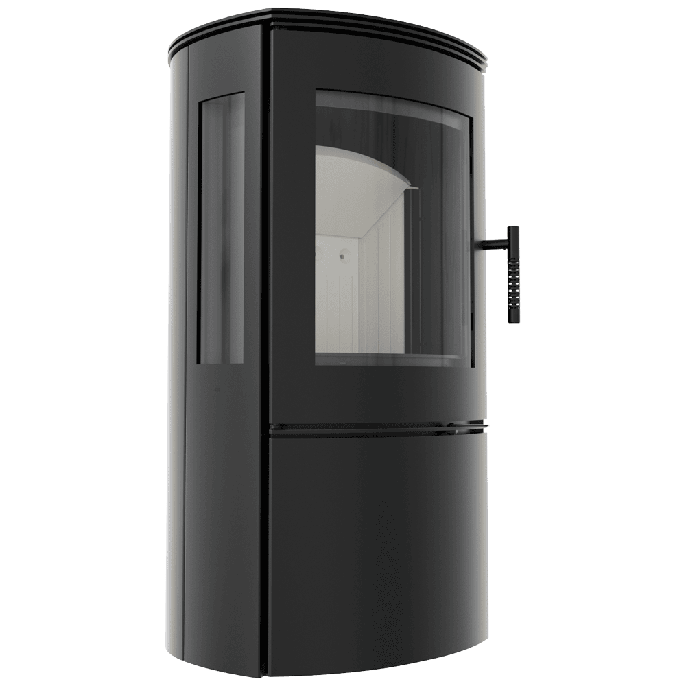 Krbová kamna KRATKI FALCON View, černá