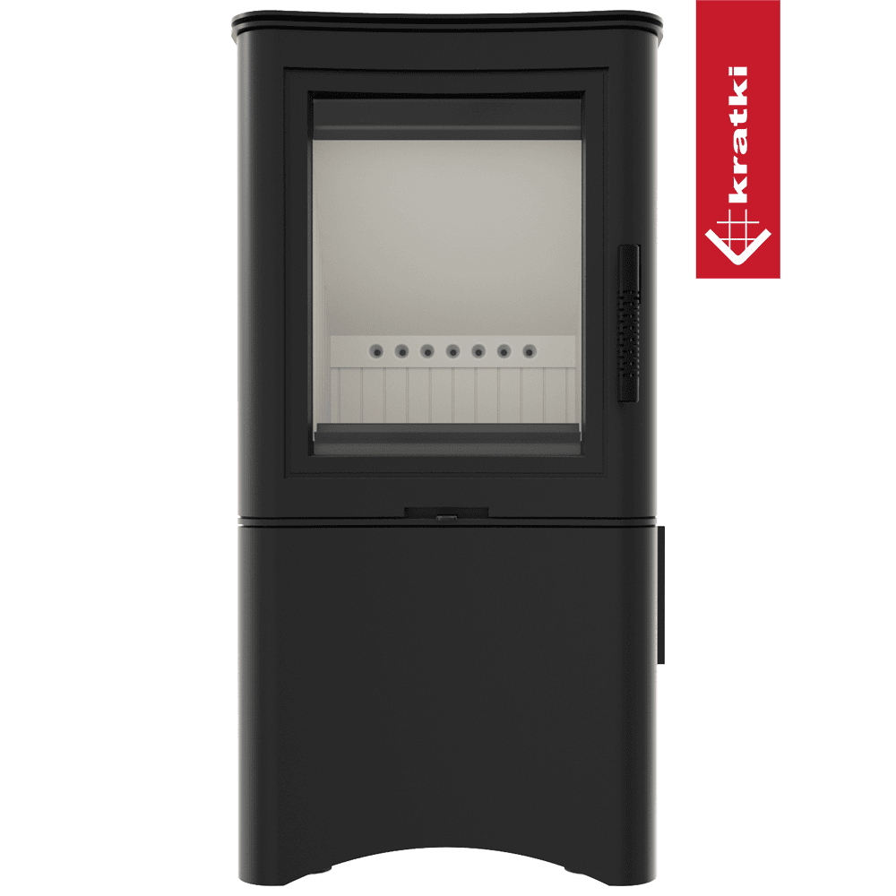 Krbová kamna KRATKI KOZA K5 zásobník s dvířky, černá