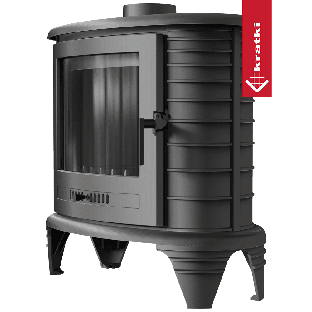 Krbová kamna KRATKI KOZA K8 TURBOFAN s ventilátorem, černá (obrázek 5)