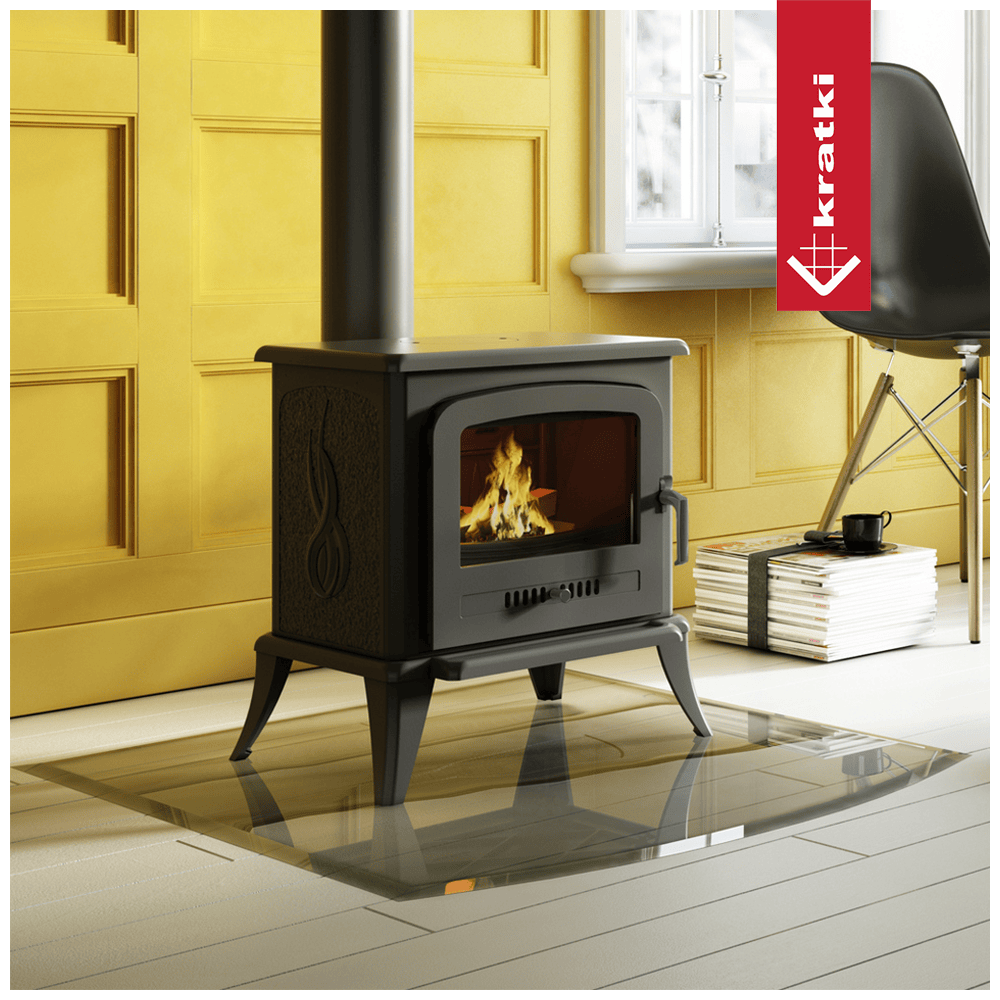 Krbová kamna KRATKI KOZA K7 ASDP s automatickou regulací, černá