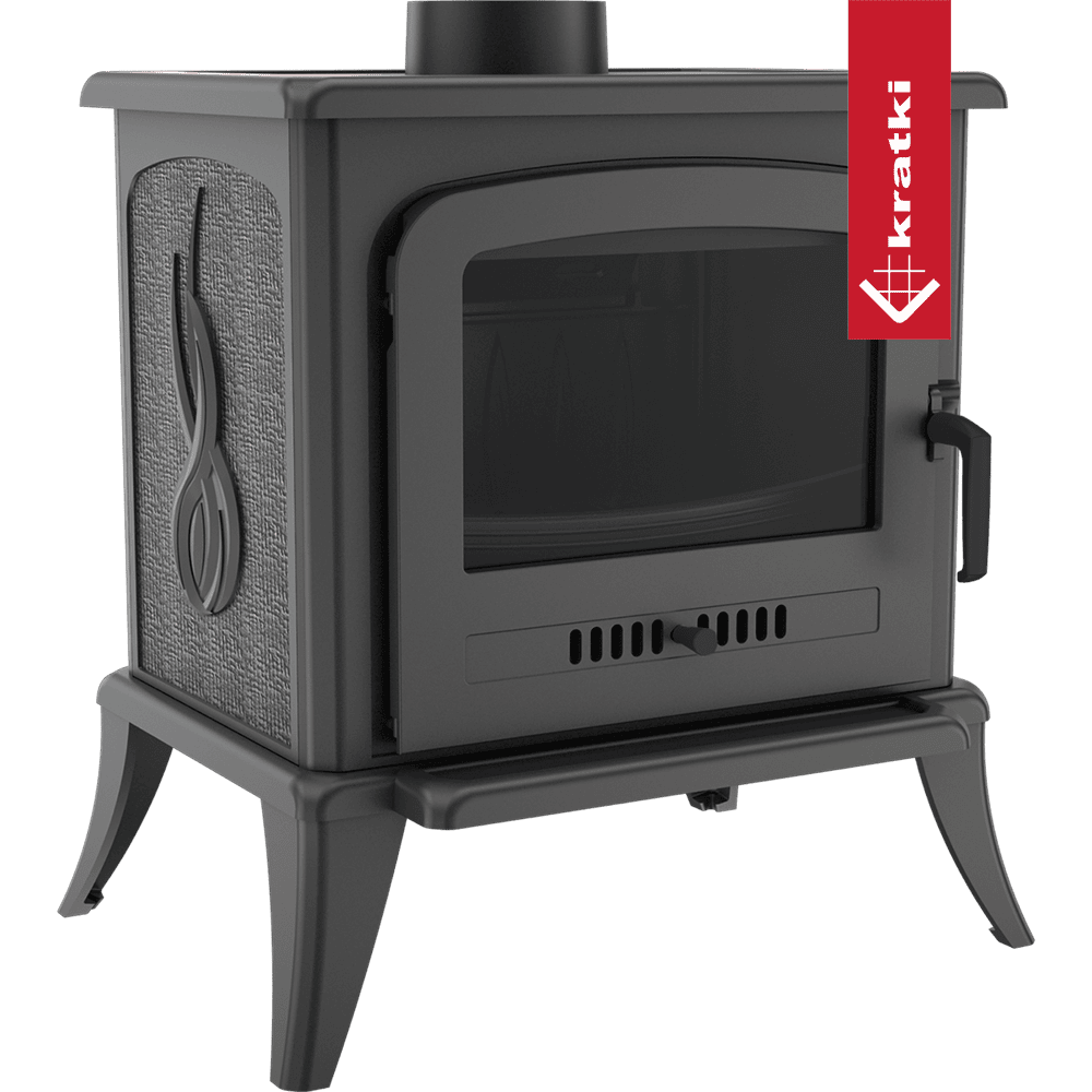 Krbová kamna KRATKI KOZA K7 ASDP s automatickou regulací, černá