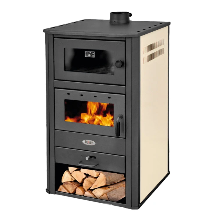 Krbová kamna BLIST BRM s troubou, krémová