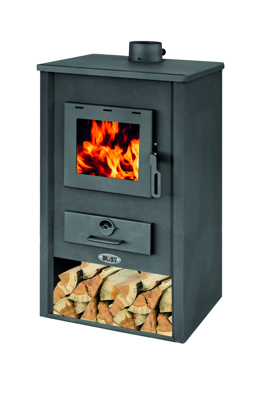 Krbová kamna s výměníkem BLIST PADOVA E, antracit