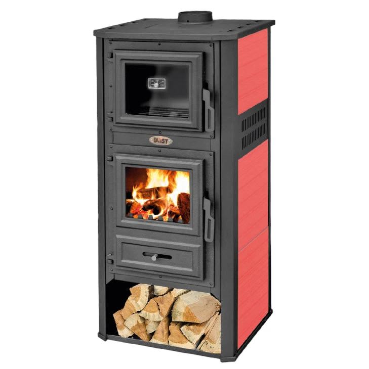 Krbová kamna BLIST ROMA G s troubou, červená