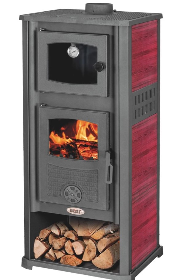 Krbová kamna BLIST ROMA G s troubou, červená