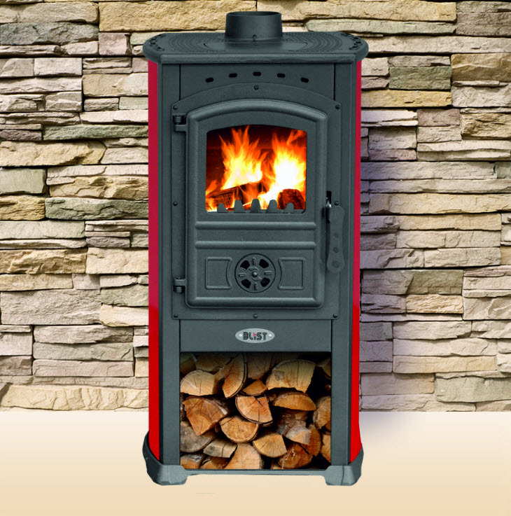 Krbová kamna BLIST MODENA, červená