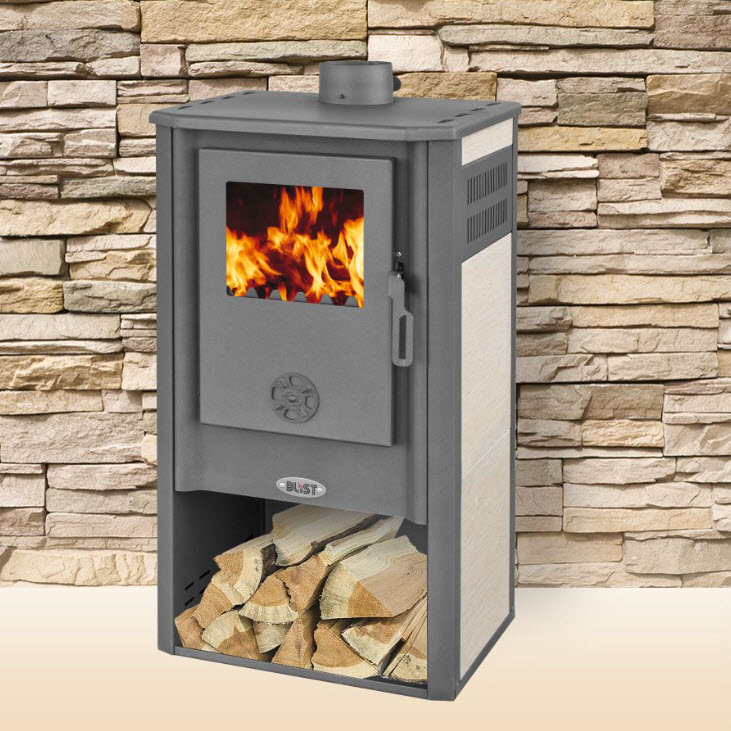 Krbová kamna BLIST Atene S Ceramic- krémová