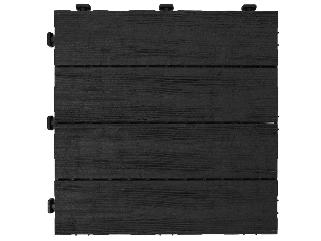 Multy home Gumová dlaždice ARISTA Wood 30 x 30 cm, antracit, 1 ks