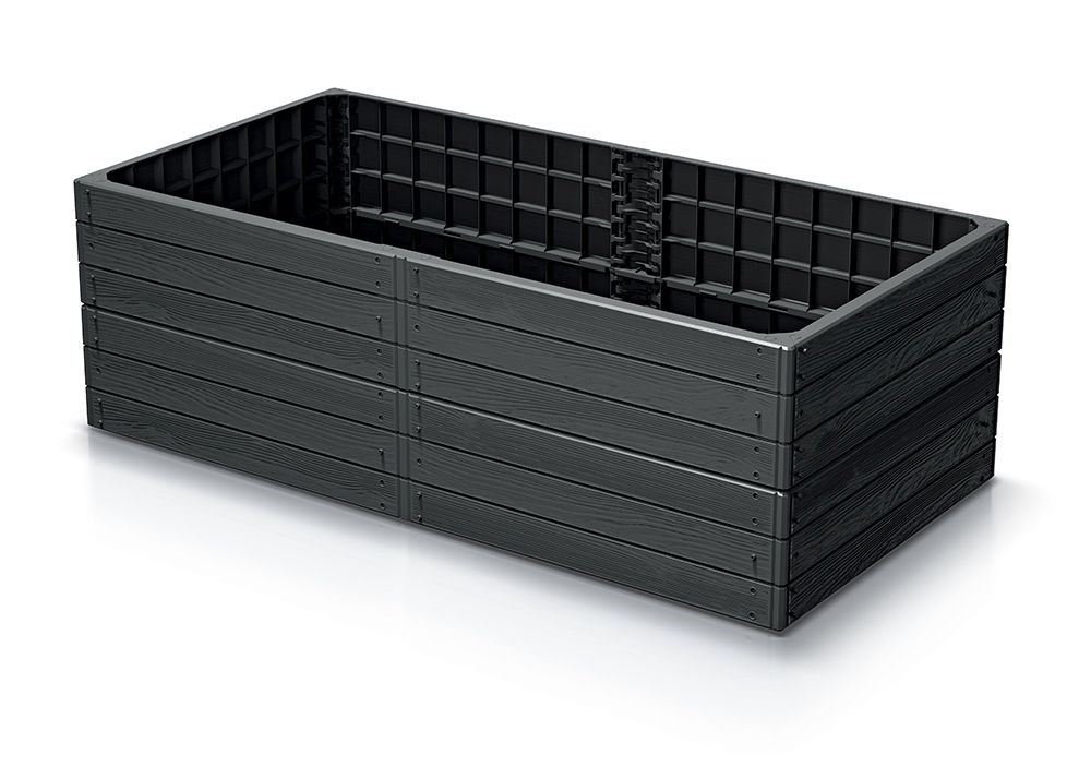 Vyvýšený záhon BASE WOODY, antracit 149 x 75 x 25 cm (obrázek 3)