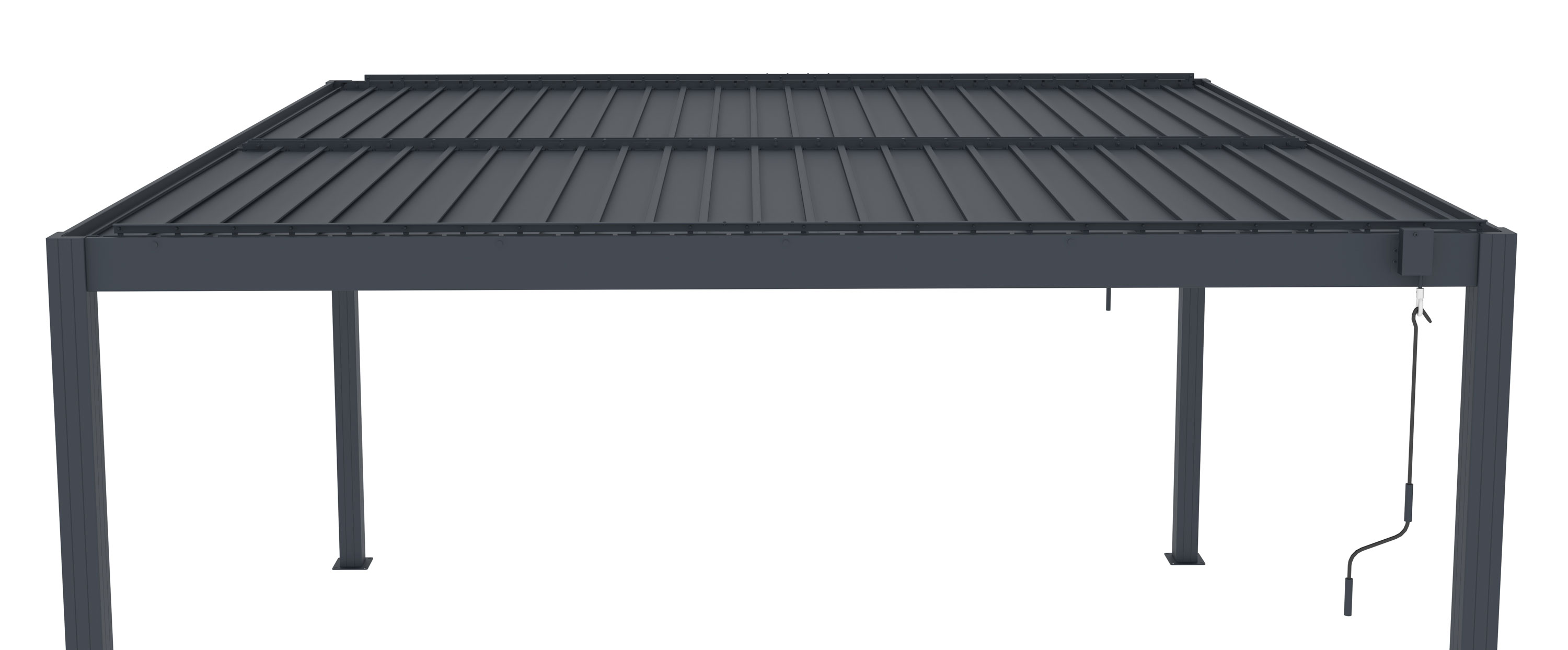 Bioklimatická pergola G21 Austin 4x4 m, antracitová hliníková (obrázek 4)
