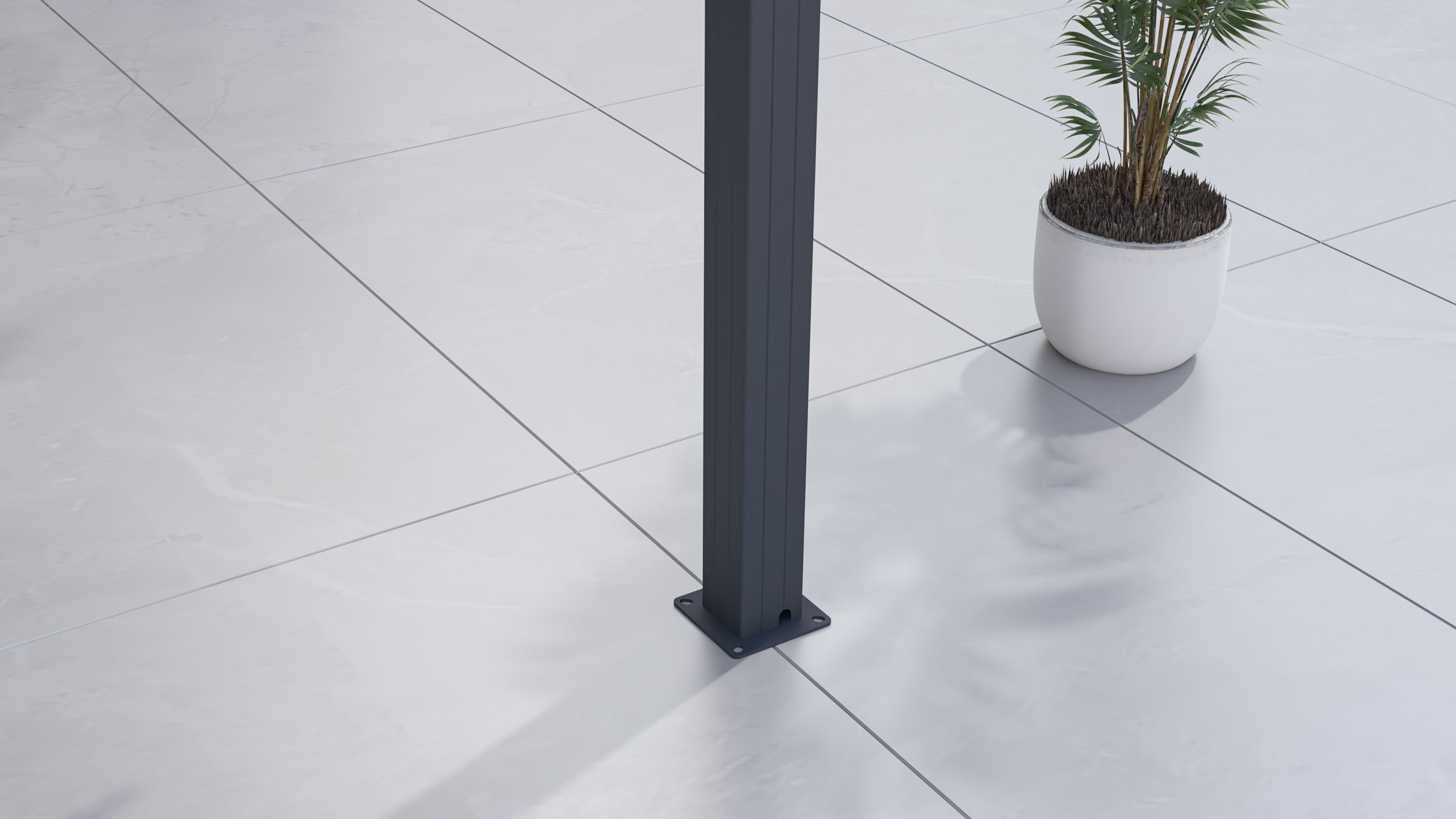Bioklimatická pergola G21 Austin 4x4 m, antracitová hliníková (obrázek 9)