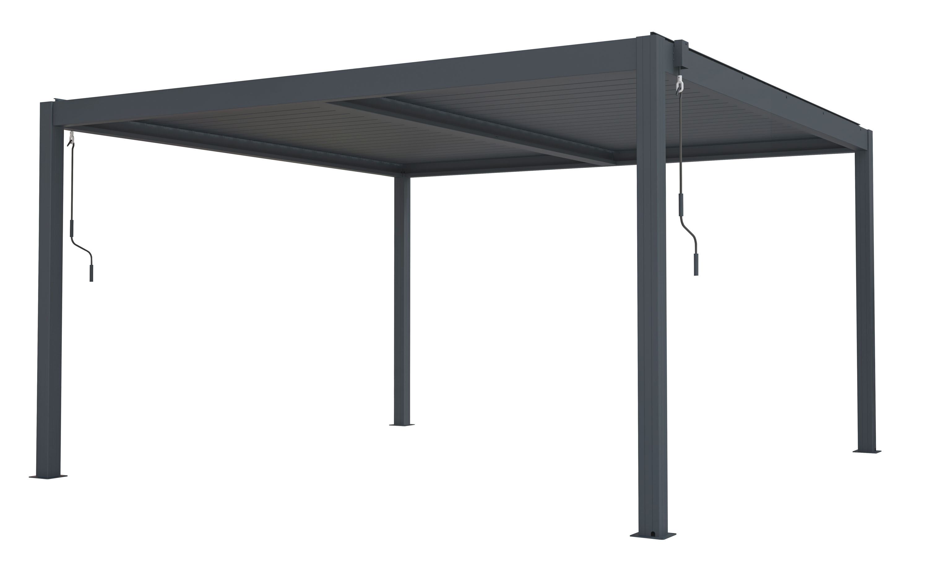 Bioklimatická pergola G21 Austin 4x4 m, antracitová hliníková