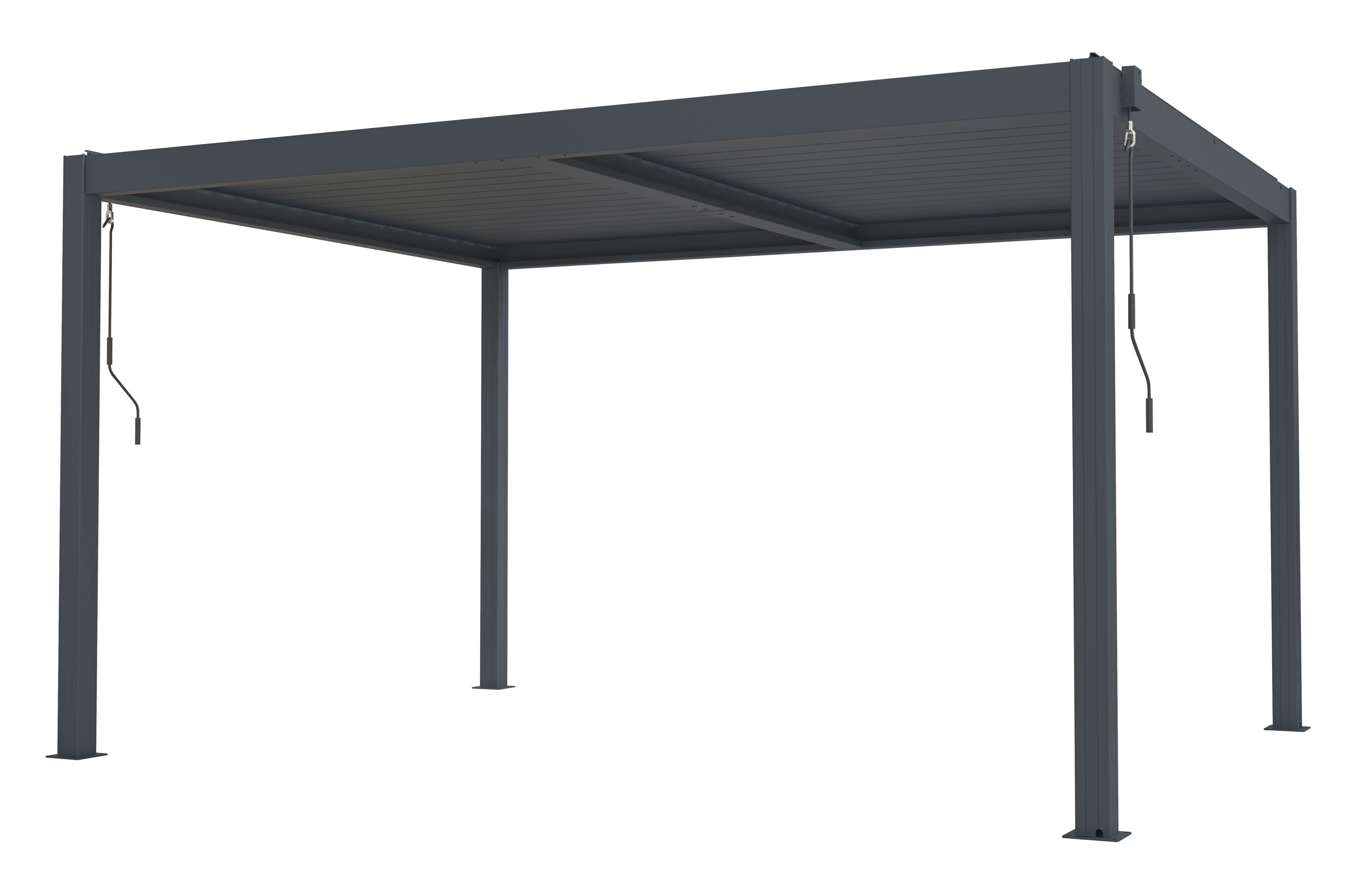 Bioklimatická pergola G21 Austin 4x3 m, antracitová hliníková