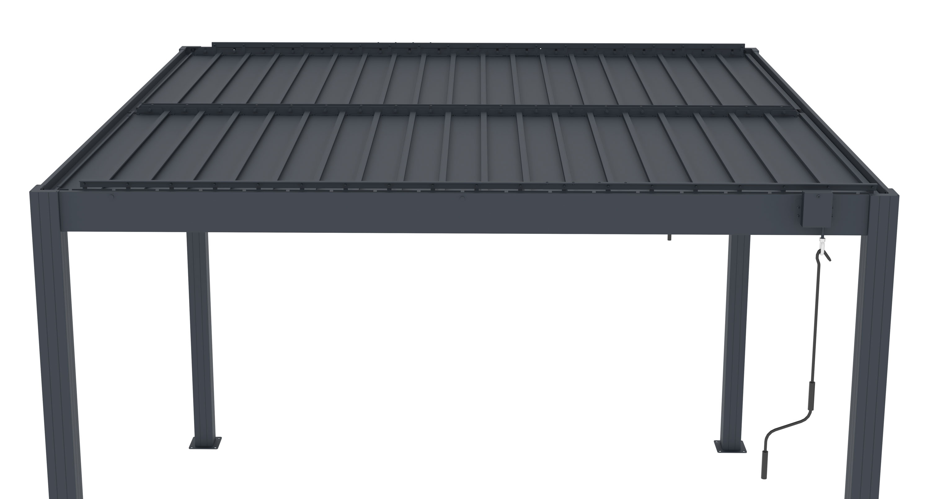 Bioklimatická pergola G21 Austin 3x3 m, antracitová hliníková (obrázek 4)