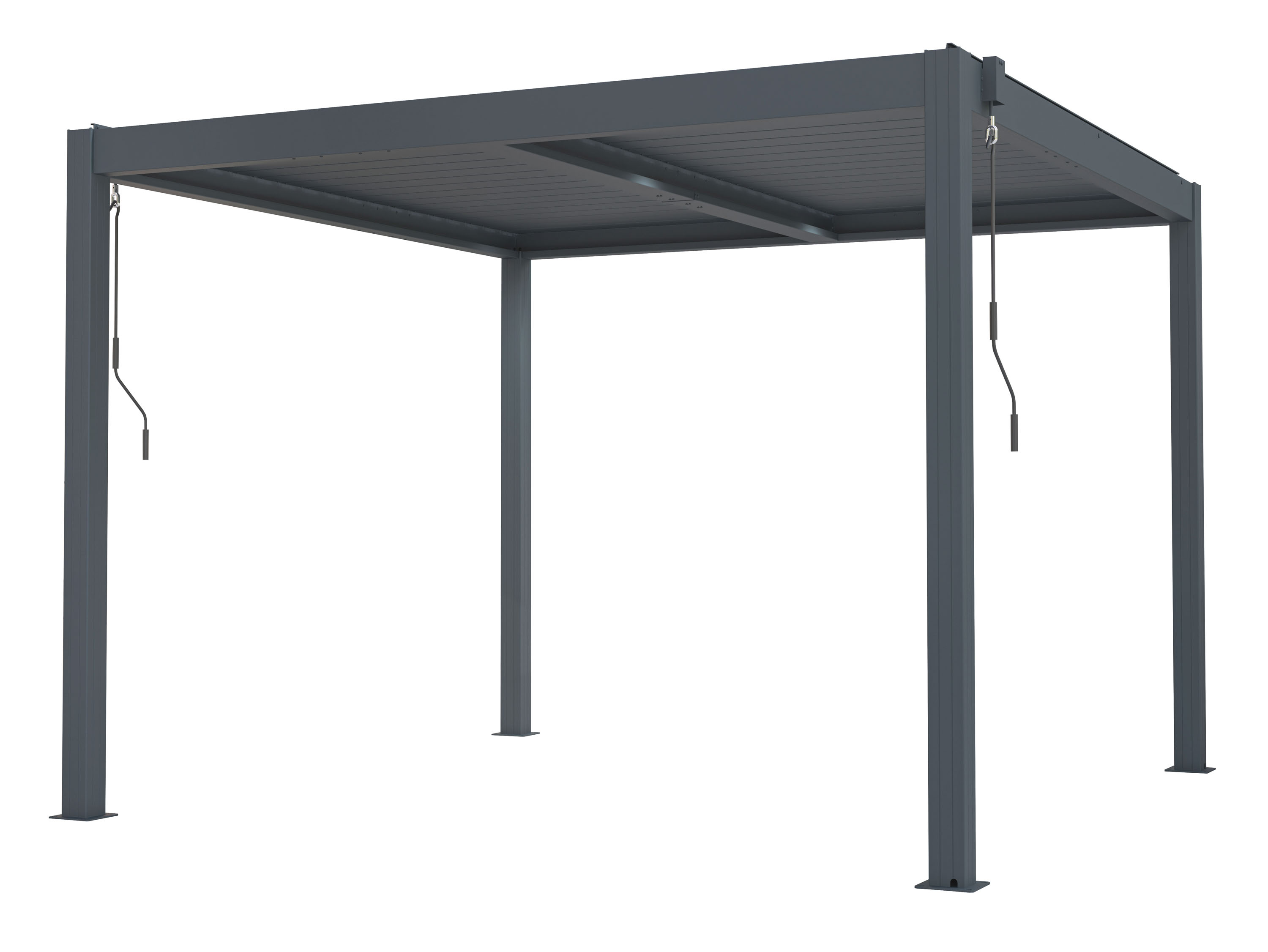 Bioklimatická pergola G21 Austin 3x3 m, antracitová hliníková
