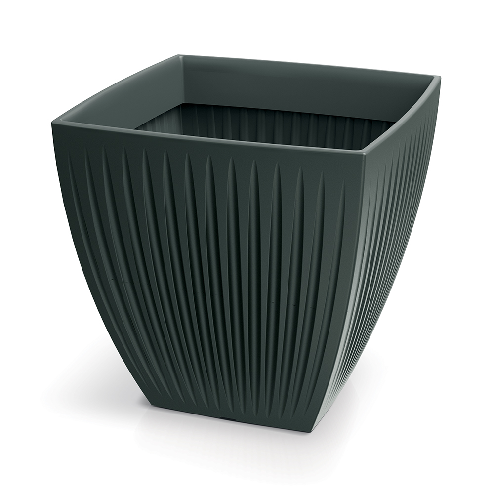 Ethick Květináč LATIA SQUARE MIDL 40 cm, antracit