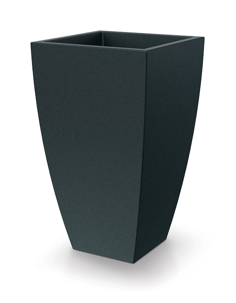 Ethick Květináč MOODA SQUARE 40 cm, uhlíkově šedá