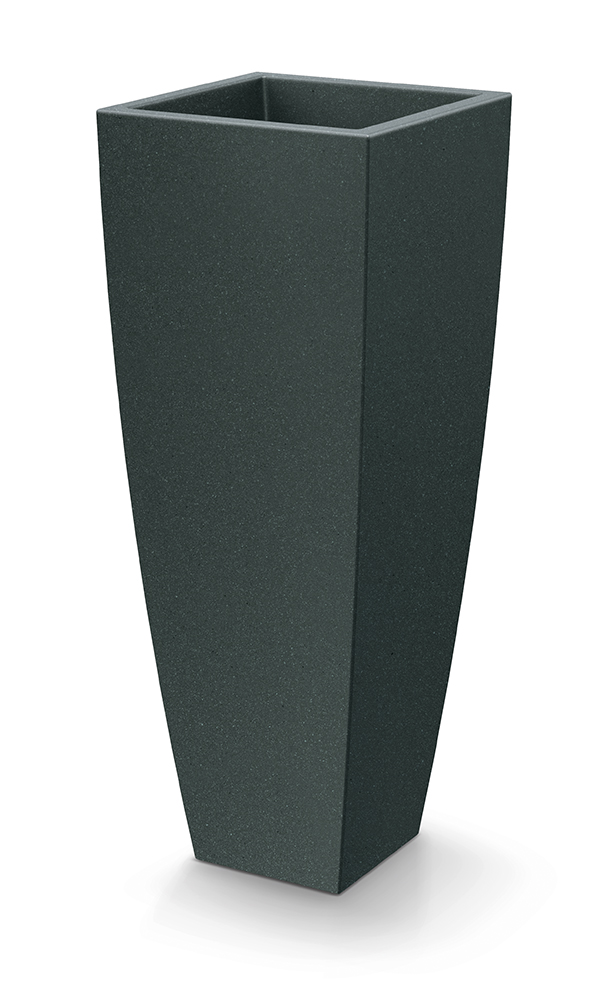 Ethick Květináč MOODA SQUARE HIGH 40 cm, černý granit