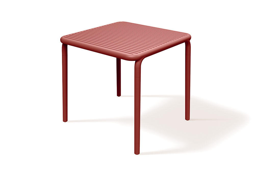 Ferne Jídelní stůl BRENE 80 x 80 x 76 cm, retro červená