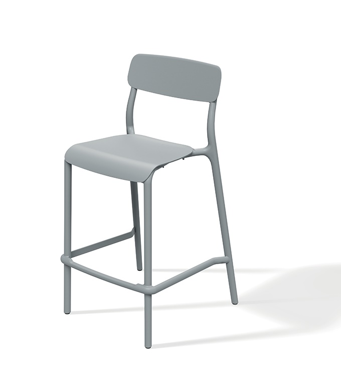 Ferne Nízká barová židle RIMO, šedá