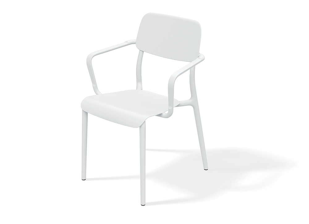 Ferne Židle s područkami RIMO, bílá