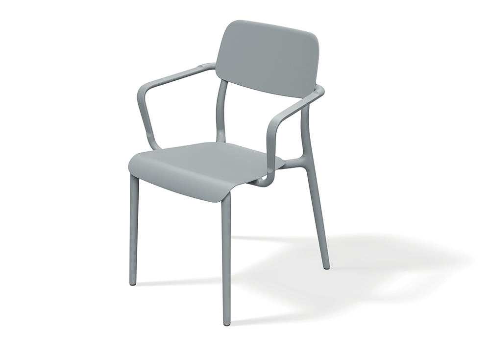 Ferne Židle s područkami RIMO, šedá