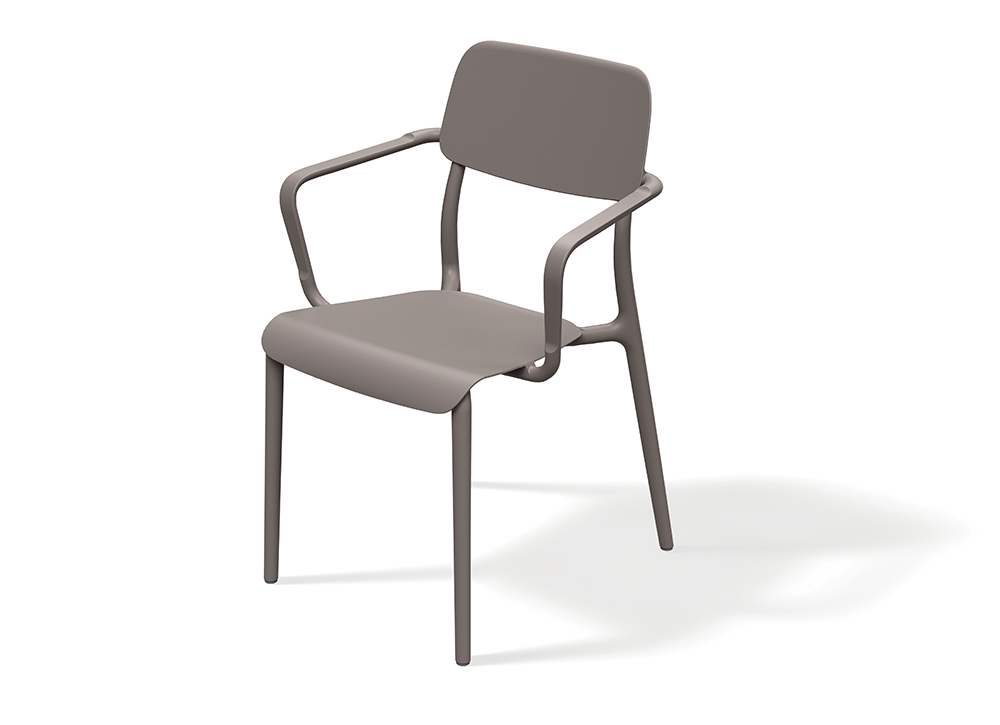 Ferne Židle s područkami RIMO, zemitě hnedá