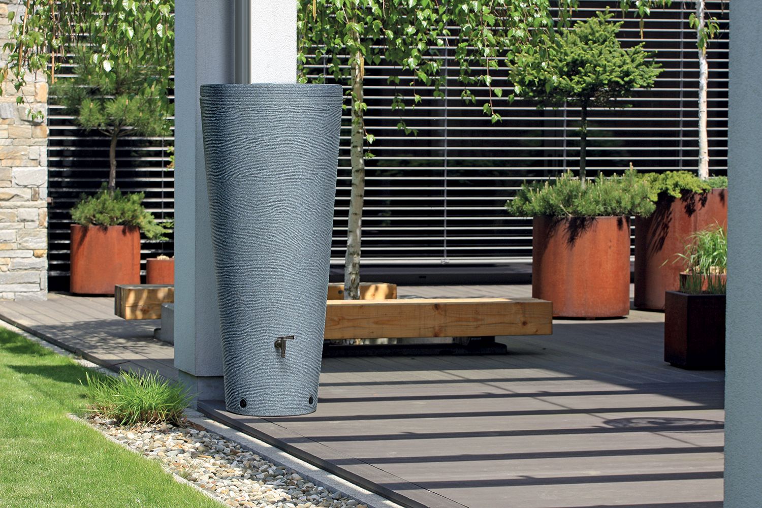 Arvés Nádrž na dešťovou vodu TUBO 120L, granit (obrázek 3)