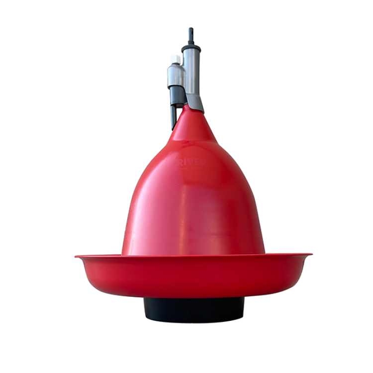 Agrofortel Automatická zvonová napáječka se širokým korytem RIVER 8050 - pro 60 až 80 slepic