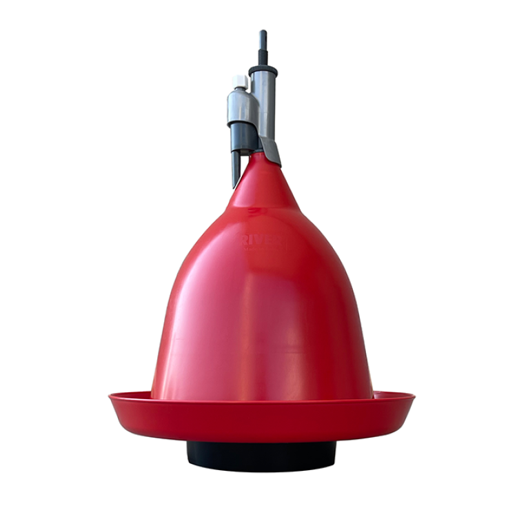 Agrofortel Automatická zvonová napáječka se středním korytem RIVER 8040 - pro 60 až 80 slepic