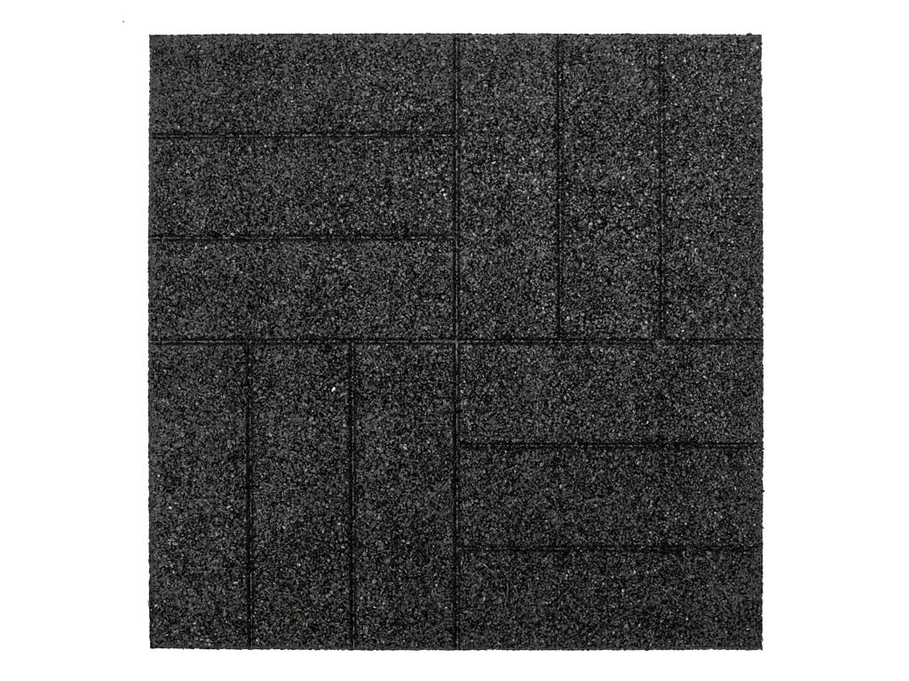 Gumová dlaždice ASLON Design 50 x 50 cm, černá