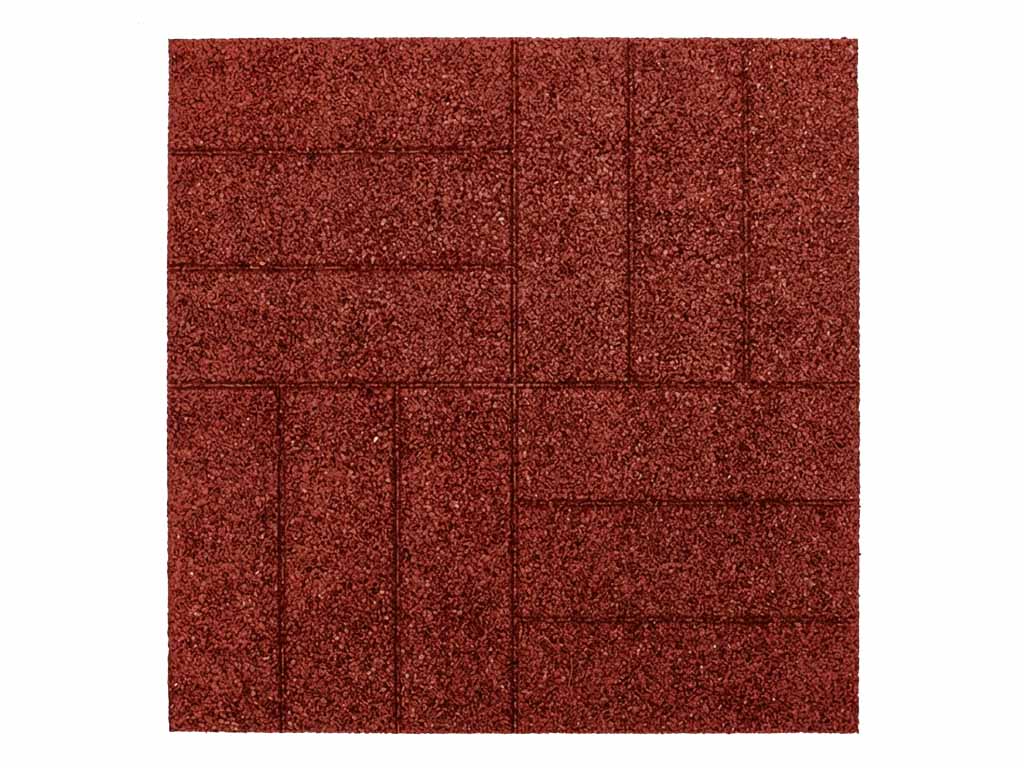 Gumová dlaždice ASLON Design 50 x 50 cm, červená