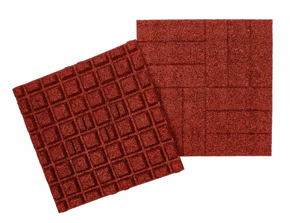 Gumová dlaždice ASLON Design 50 x 50 cm, červená