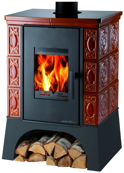 Haas+Sohn Kamna s výměníkem EMPOLI AL II, kachle karamel, vychlazovací smyčka