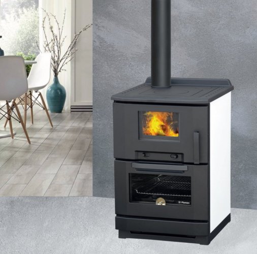 Krbová kamna Plamen CALOREX 100 – bílý