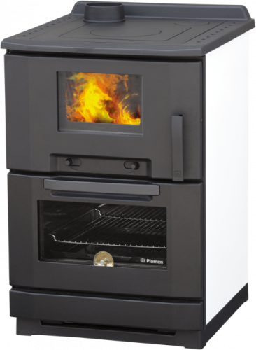 Krbová kamna Plamen CALOREX 100 - bílý