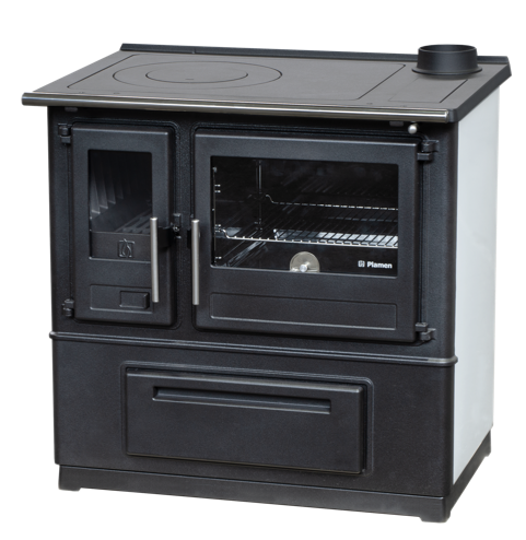 Krbová kamna Plamen SLAVONAC N pravý - bílý