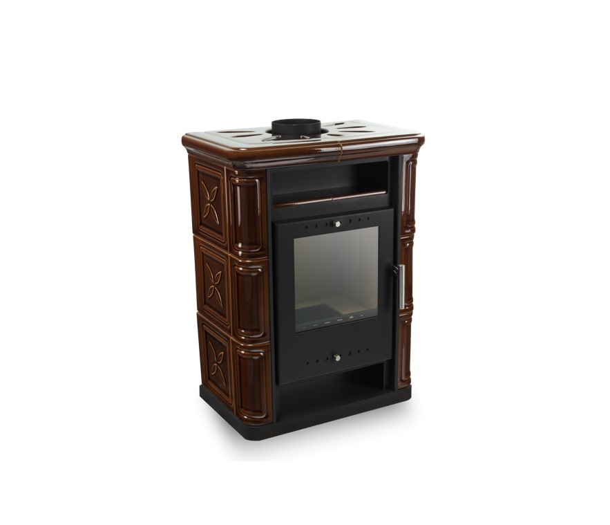 Kachlová kamna Nordflam ARTA - hnědá