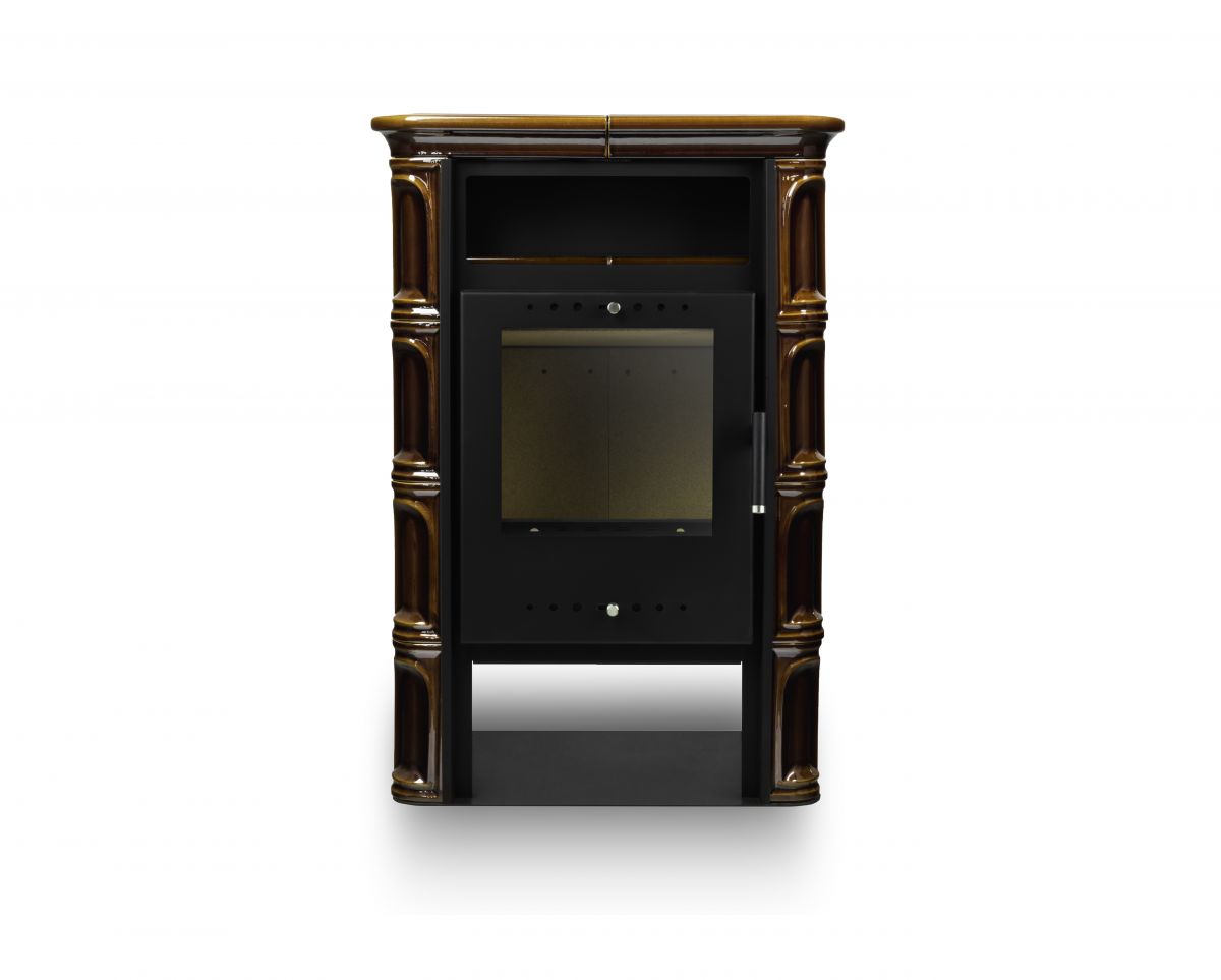 Kachlová kamna Nordflam VERA – hnědá