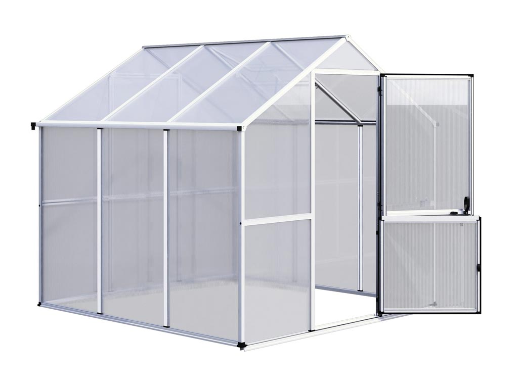 Zahradní skleník KGT Callas III 2,3 x 2,3 m, šedá hliník