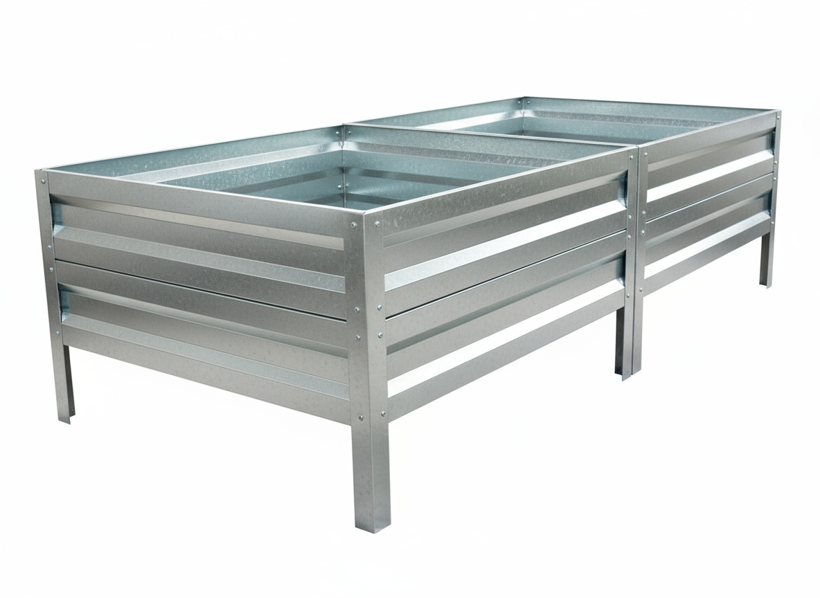 Vyvýšený záhon LEGI 1 × 2 m, pozinkovaný ocelový rám, výška 40 cm, pozink