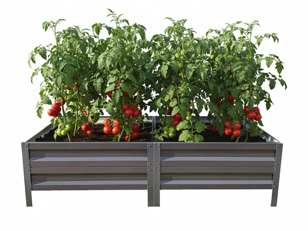 Vyvýšený záhon LEGI 0,65 × 2 m, pozinkovaný ocelový rám, výška 40 cm, pozink