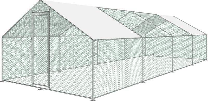 Venkovní výběh Strend Pro pro drůbež se střechou, rozměry 3 x 8 x 2 m