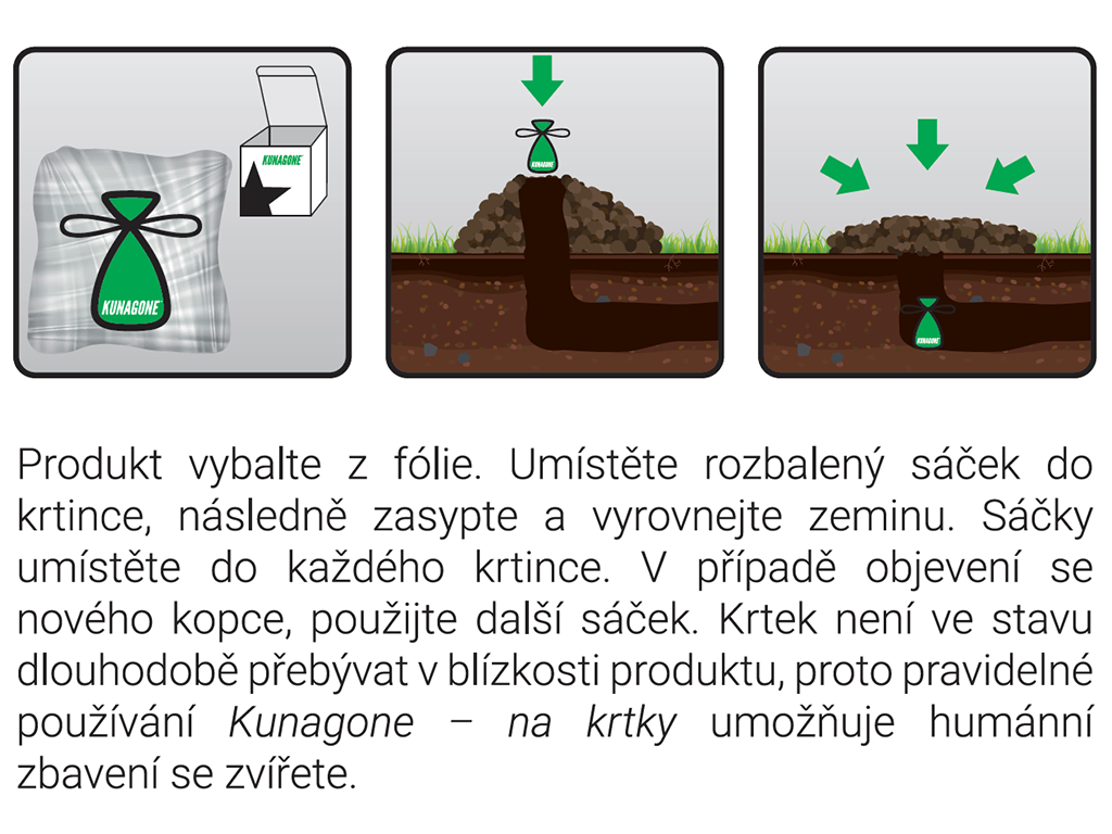 Kunagone Pachový odpuzovač krtků KUNAGONE, 2 ks (obrázek 7)